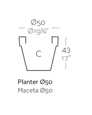 Vondom Maceta Planter vase in polyethylene