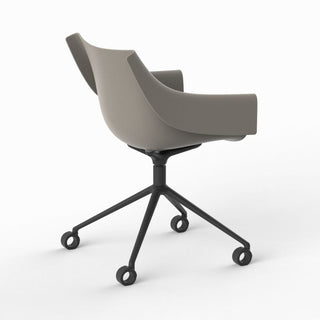 Vondom Manta Swivel chair Vondom Taupe With Wheels - Buy now on ShopDecor - Discover the best products by VONDOM design