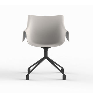 Vondom Manta Swivel chair Vondom Ecru With Wheels - Buy now on ShopDecor - Discover the best products by VONDOM design