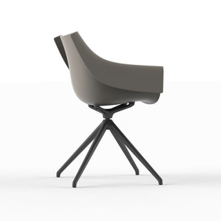Vondom Manta Swivel chair Vondom Taupe Without Wheels - Buy now on ShopDecor - Discover the best products by VONDOM design