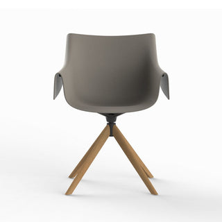 Vondom Manta Wooden Swivel chair Vondom Taupe - Buy now on ShopDecor - Discover the best products by VONDOM design