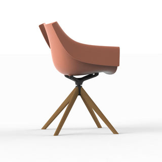 Vondom Manta Wooden Swivel chair Melon - Buy now on ShopDecor - Discover the best products by VONDOM design