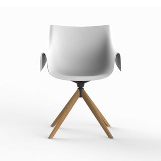 Vondom Manta Wooden Swivel chair Vondom White - Buy now on ShopDecor - Discover the best products by VONDOM design