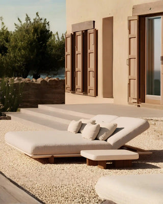 Vondom Milos upholstered daybed with iroko frame