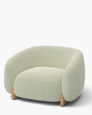 Vondom Milos Upholstered lounge chair with iroko legs
