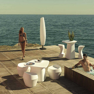Vondom Noma stool white polyethylene by Javier Mariscal