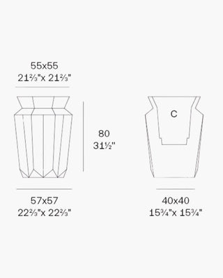 Vondom Origami Hasu planter in polyethylene