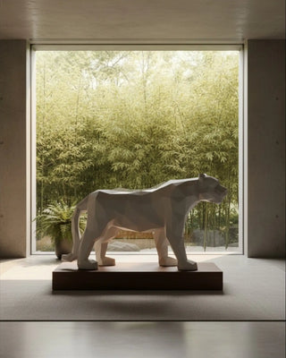 Vondom Origami Hyou leopard-shaped sculpture in polyethylene