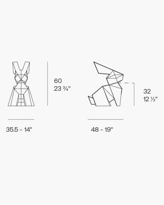 Vondom Usagi & Kousagi rabbit-shaped sculpture in polyethylene