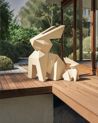 Vondom Usagi & Kousagi rabbit-shaped sculpture in polyethylene