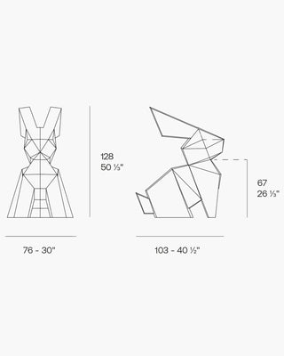 Vondom Usagi & Kousagi rabbit-shaped sculpture in polyethylene