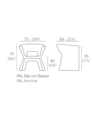 Vondom Pal small armchair in polyethylene