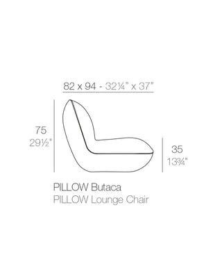 Vondom Pillow LED lounge chair in polyethylene