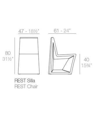 Vondom Rest chair in polyethylene