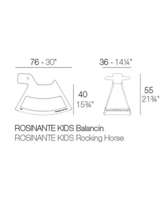 Vondom Rosinante rocking horse chair in polyethylene