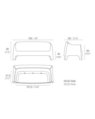 Vondom Solid sofa in polypropylene