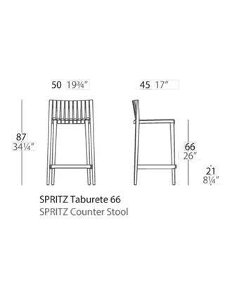 Vondom Spritz stool in polypropylene