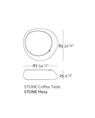 Vondom Stone low coffee table in polyethylene