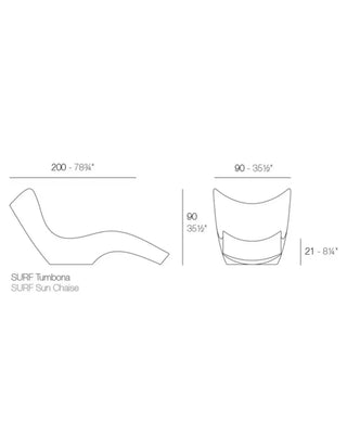Vondom Surf sun lounger in polyethylene
