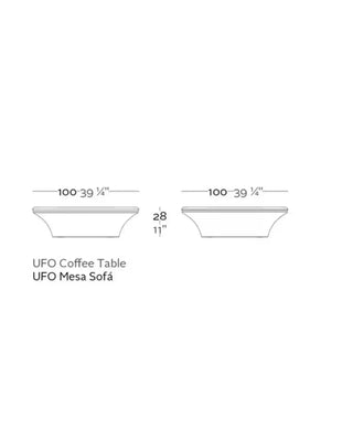 Vondom Ufo low coffee table in polyethylene