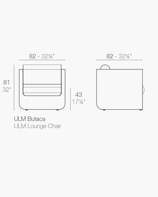 Vondom Ulm lounge chair in polyethylene with upholstered cushions