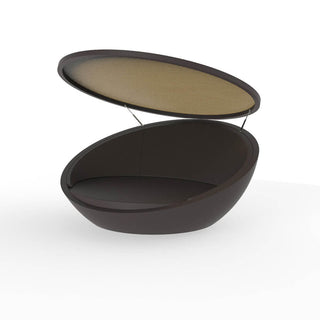 Vondom Ulm Daybed 200x210 cm round garden daybed with parasol Vondom Brown - Buy now on ShopDecor - Discover the best products by VONDOM design