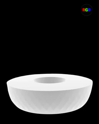 Vondom Vases Island round LED seat with vase in polyethylene