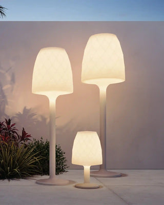 Vondom Vases LED floor lamp in Ice White 2101 polyethylene