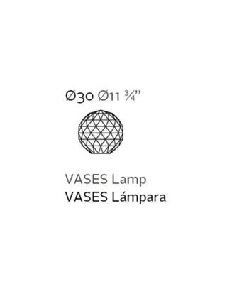 Vondom Vases LED sphere floor lamp in Ice White 2101 polyethylene