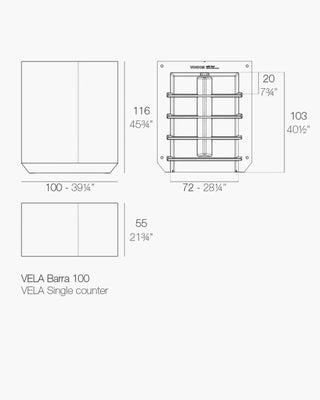 Vondom Vela bar counter in polyethylene