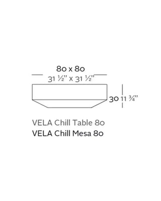 Vondom Vela low square coffee table in polyethylene
