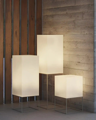 Vondom Vela High LED floor lamp in Ice White 2101 polyethylene