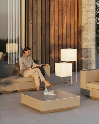 Vondom Vela LED floor lamp in Ice White 2101 polyethylene