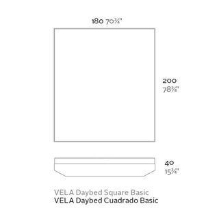 Vondom Vela Daybed 200x180 cm square garden daybed - Buy now on ShopDecor - Discover the best products by VONDOM design