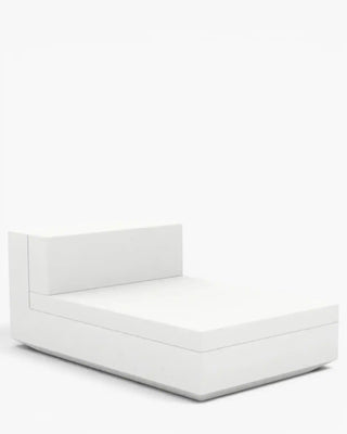Vondom Vela chaise longue central module in polyethylene with upholstered cushion