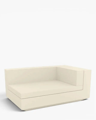 Vondom Vela chaise longue left/right module in polyethylene with upholstered cushion