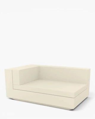 Vondom Vela chaise longue left/right module in polyethylene with upholstered cushion
