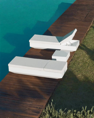 Vondom Vela sunlounger in polyethylene with upholstered cushion
