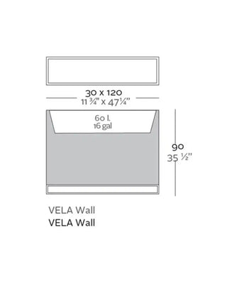 Vondom Vela Wall vase in polyethylene