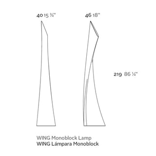 Vondom Wing floor lamp LED bright white/RGBW multicolor - Buy now on ShopDecor - Discover the best products by VONDOM design