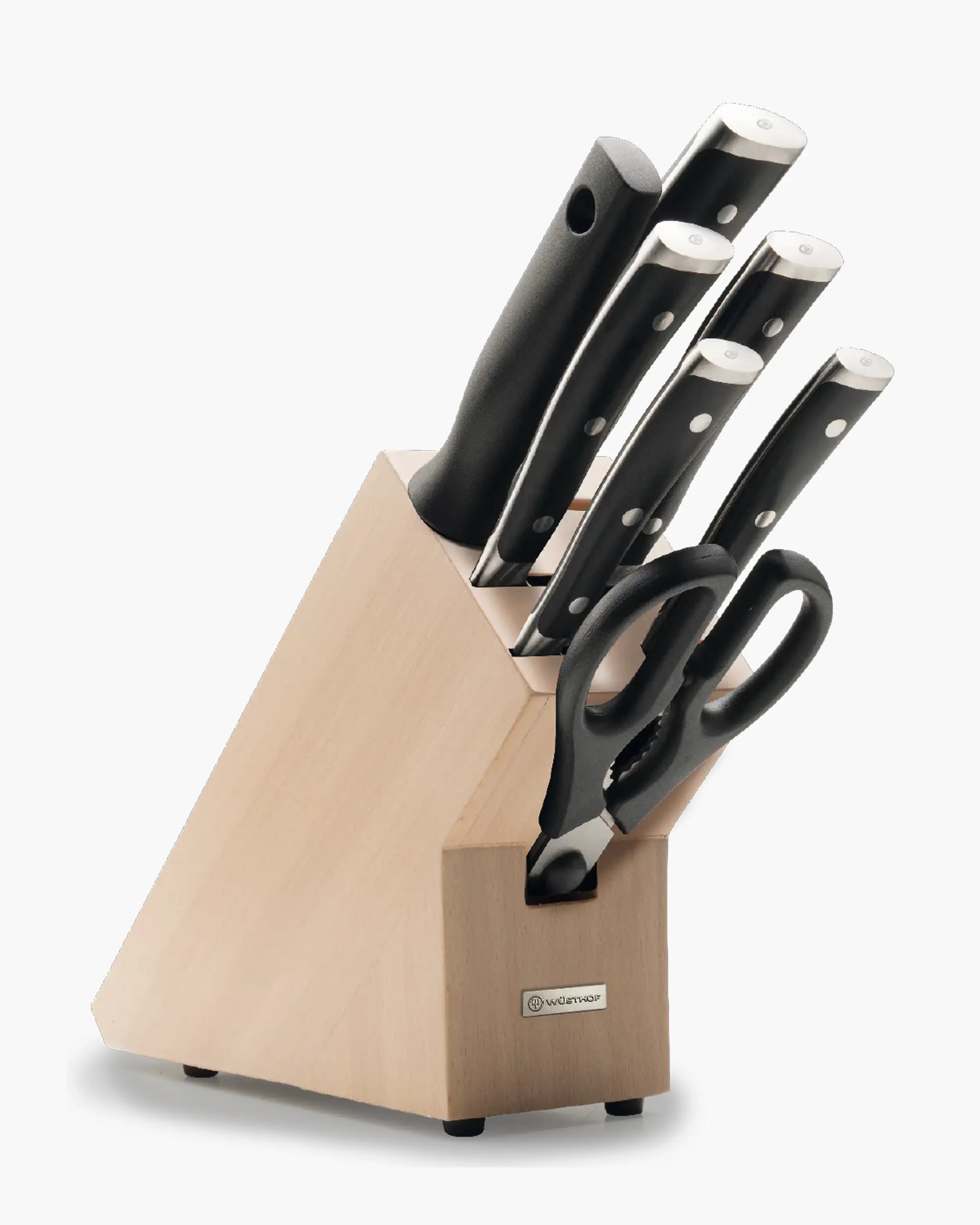 Ceppo portacoltelli da cucina Wusthof Classic 7 pezzi nero - 5 coltelli + 1 pistola e un paio di forbici Ceppo portacoltelli da cucina Wusthof Classic 7 pezzi nero - 5 coltelli + 1 pistola e un paio di forbici