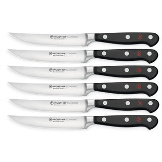 Wusthof Classic set 6 cuchillos para bistec negro