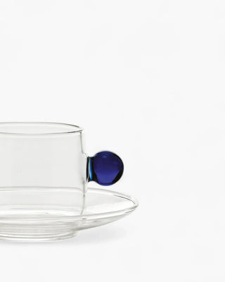 Zafferano Bilia glass Coffee cup with small plate 12 cl-4.06 oz - Buy now on ShopDecor - Discover the best products by ZAFFERANO design