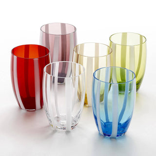 Zafferano Gessato Set 6 tumblers in different colours - Buy now on ShopDecor - Discover the best products by ZAFFERANO design