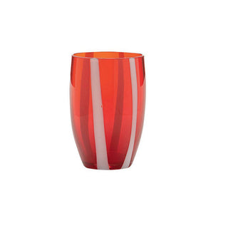Zafferano Gessato tumbler coloured glass Zafferano Red - Buy now on ShopDecor - Discover the best products by ZAFFERANO design