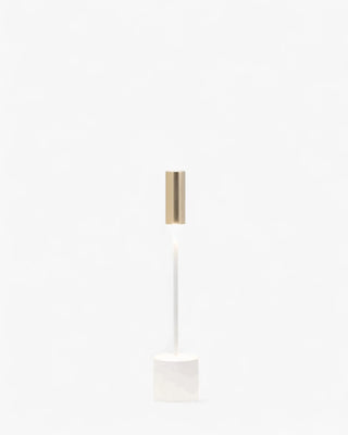 Zafferano Lampes à Porter Carolina portable/table lamp Zafferano Glossy White - Brushed Brass BO - Buy now on ShopDecor - Discover the best products by ZAFFERANO LAMPES À PORTER design