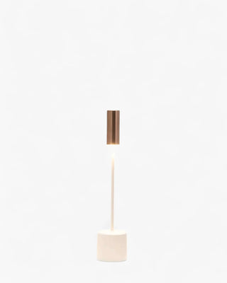 Zafferano Lampes à Porter Carolina portable/table lamp Zafferano Glossy Ivory - Brushed Bronze Iw - Buy now on ShopDecor - Discover the best products by ZAFFERANO LAMPES À PORTER design