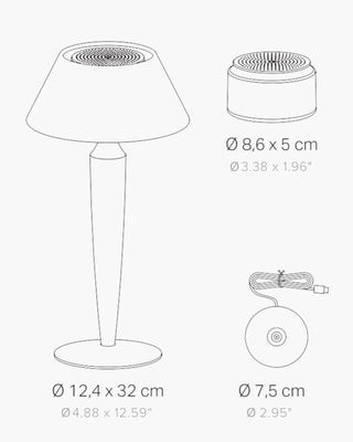 Zafferano Lampes à Porter Flaminia portable/table lamp - Buy now on ShopDecor - Discover the best products by ZAFFERANO LAMPES À PORTER design