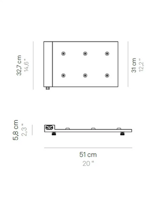 Zafferano Lampes à Porter Base de carga multi-contacto para las lámparas: Sister Light Wi-Fi, Poldina, Poldina mini, Poldina Reverso, Pina, Swap, Swap mini, Push-up, Dama, Olimpia, Home