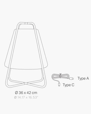 Zafferano Lampes à Porter Teepee portable/table lamp - Buy now on ShopDecor - Discover the best products by ZAFFERANO LAMPES À PORTER design